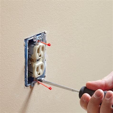 electrical box screw hole fix